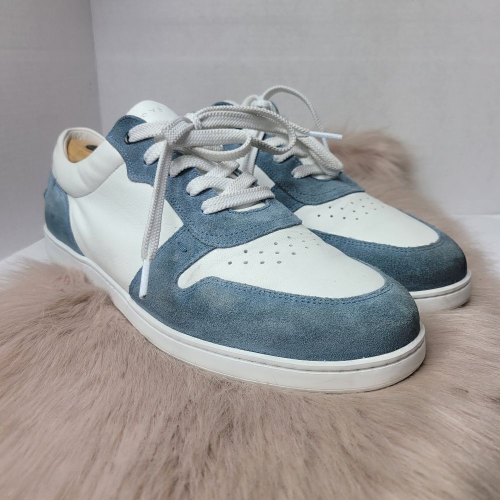 Harrys of London Men's ACEN APPA, WHITE Blue Sneaker Shoes Size 10.5